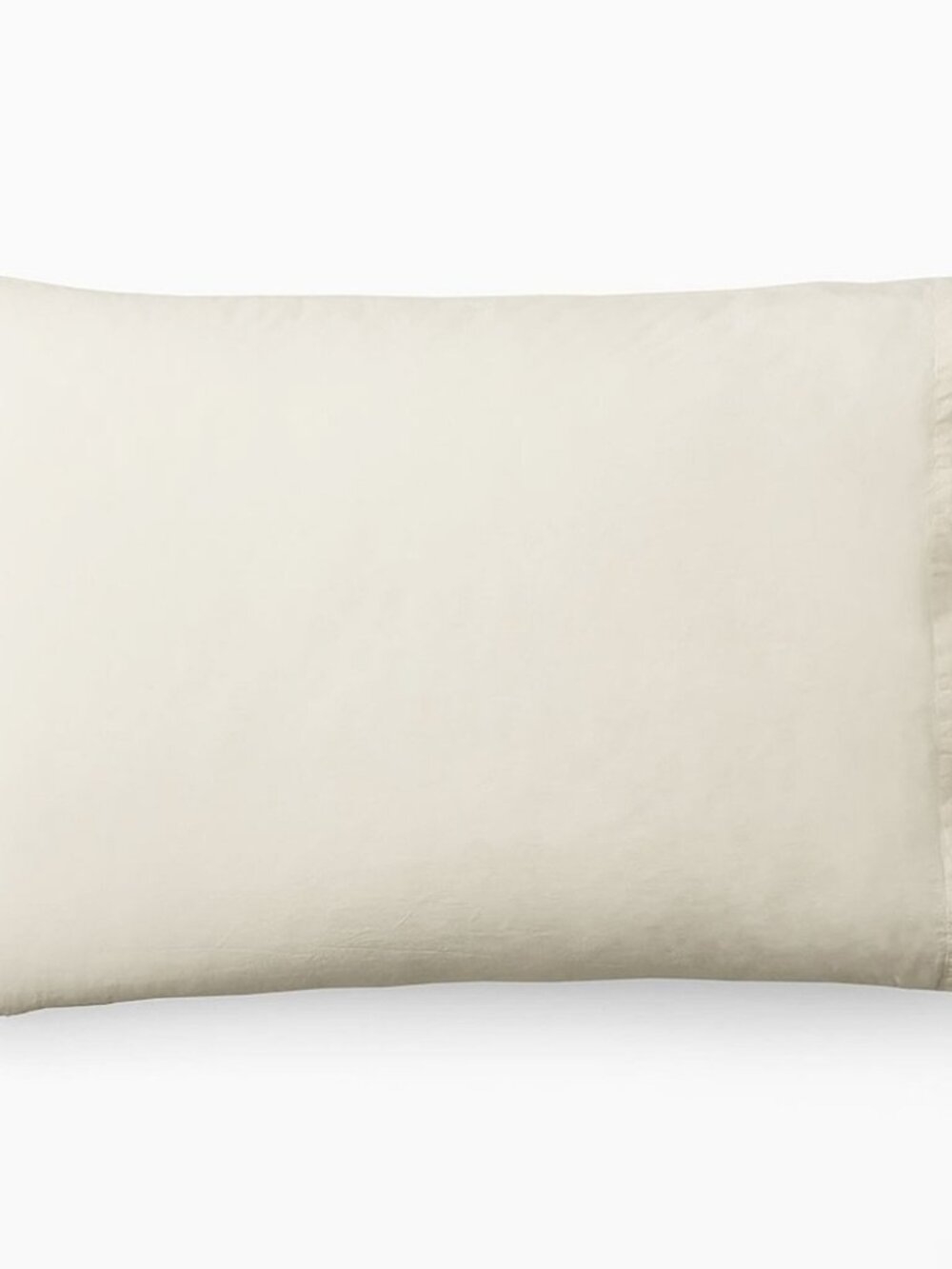 NWT West Elm Organic Washed Cotton Standard Pillowcases - Ivory (2)